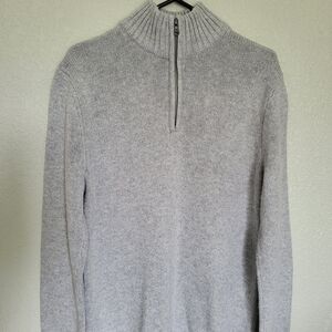 Sonoma Men's Light Gray Zip-Up Sweater